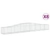 vidaXL Obokane gabion ko&scaron;are 8 kosa 400x50x40/60 cm pocinkano železo