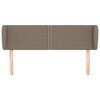 vidaXL Vzglavje z u&scaron;esi taupe 147x23x78/88 cm blago