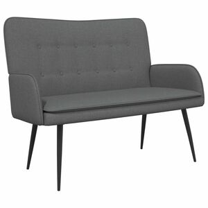 vidaXL Kavč za 2 osebi Temno siva 115 x 61 x 87 cm Blago