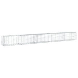 vidaXL Gabionska ko&scaron;ara s pokrovom 500x50x50 cm pocinkano železo
