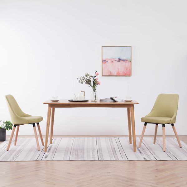 vidaXL Jedilni stoli 2 kosa zeleno blago