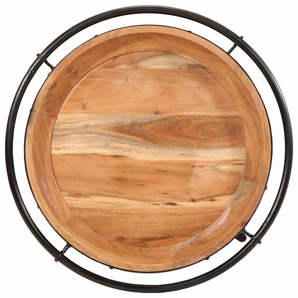 vidaXL stranska mizica &Oslash;55x60 cm masivni les akacija