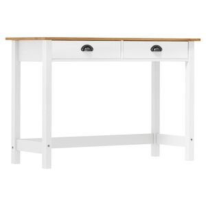 vidaXL Konzolna mizica Hill z 2 predaloma 110x45x74 cm borovina