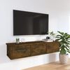 vidaXL Stenska TV omarica dimljeni hrast 88x26x18,5 cm konstruiran les