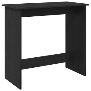 vidaXL Pisalna miza črna 80x40x75 cm iverna plo&scaron;ča