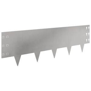 vidaXL Robovi trave 20 pcs 100 x 30 cm Jeklo Srebrna