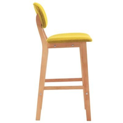 vidaXL Barski stolčki 2 kosa gorčično rumeno blago