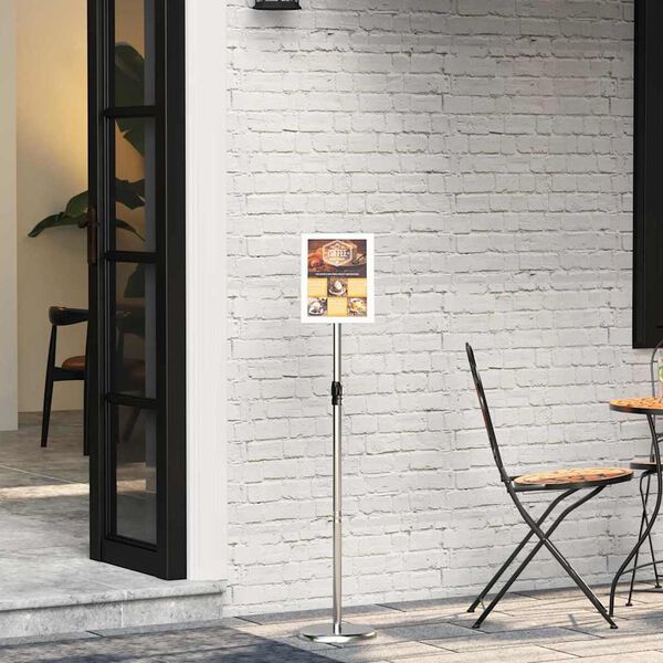 vidaXL Razstave na sejmih srebrna 25 x 25 x 125 cm Aluminij