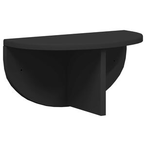 vidaXL Stenska polica Montaža za steno Črna 38 x 19 x 19 cm