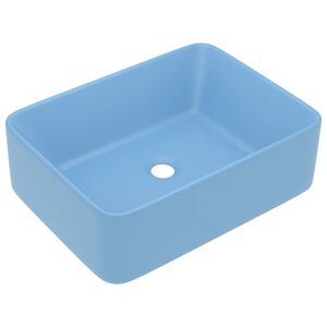 vidaXL Razko&scaron;en umivalnik mat svetlo moder 41x30x12 cm keramičen