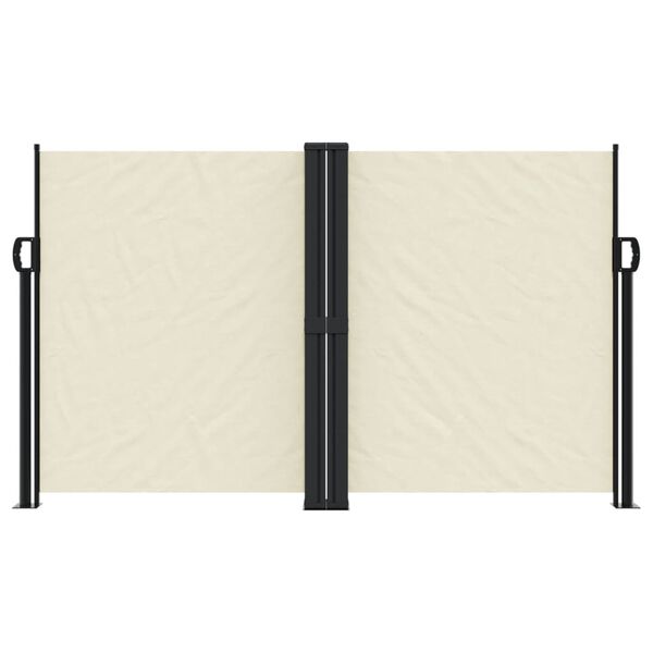vidaXL Zložljiva stranska tenda krem 140x1000 cm