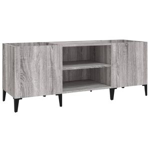vidaXL Omarica za gramofonske plo&scaron;če siva sonoma 121x38x48 cm inž. les