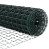 vidaXL Ograja s stebrom Zelena 0,4 x 50 m Jeklo in PVC