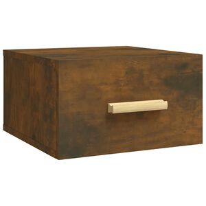 vidaXL Stenska nočna omarica dimljeni hrast 35x35x20 cm