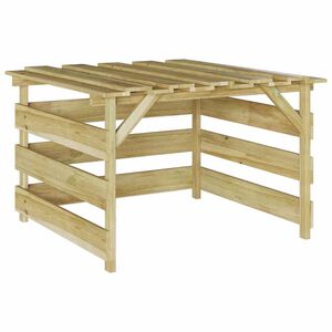 vidaXL Garaža za robotsko kosilnico Rjava 84 x 80 x 56 cm