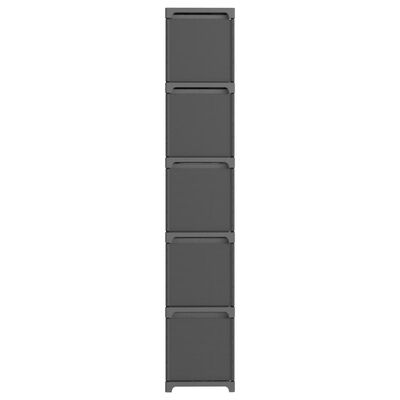 vidaXL Regal s 15 škatlami siv 103x30x175,5 cm blago