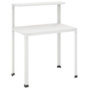 vidaXL Miza za presajanje 100 x 50 x 104 cm Pra&scaron;no lakirano jeklo Bela