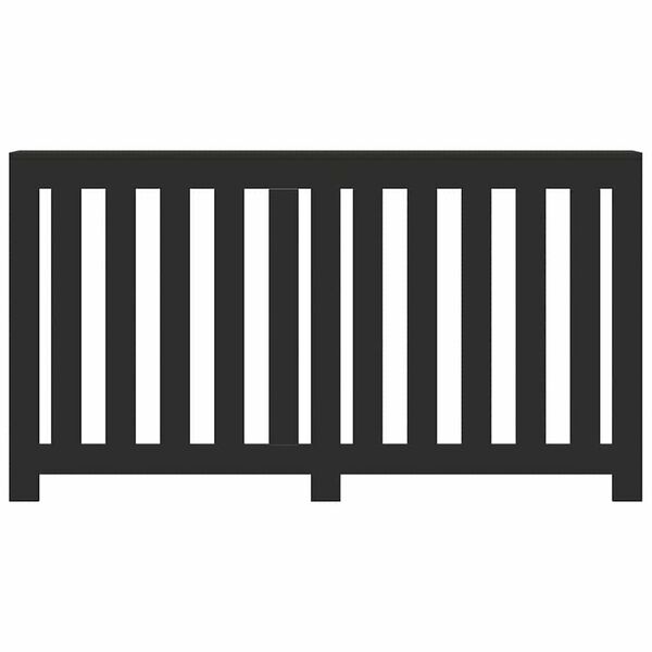 vidaXL Pokrov za radiator črn 149x20x82 cm inženirski les