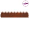 vidaXL Robniki za trato 20 kos 103 x 0,05 x 22 cm Rjav