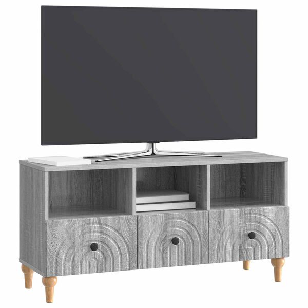 vidaXL TV omarica Siva Sonoma 102 x 34,5 x 50 cm Konstruirano leseno