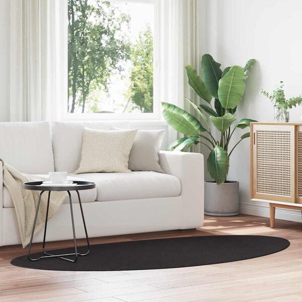 vidaXL Preproga HUARTE Črna 100 x 200 cm Poliester