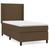 vidaXL Box spring postelja z vzmetnico temno rjav 90x190 cm blago