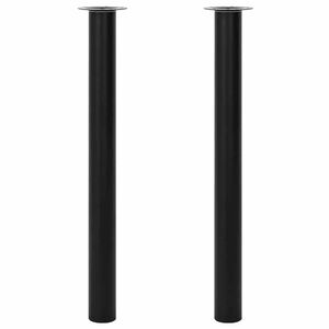 2 Teleskopski Nogi za Mizo Črne Barve 710 mm - 1100 mm