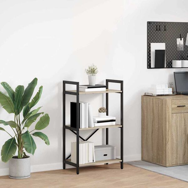 vidaXL Knjižna polica Sonoma hrast 56 x 34 x 96 cm Konstruiran les