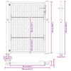 vidaXL Vrtna vrata 100x125 cm odporna jeklena križna oblika