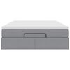 vidaXL Otomanska postelja z vzmetnico siv 140x190 cm blago