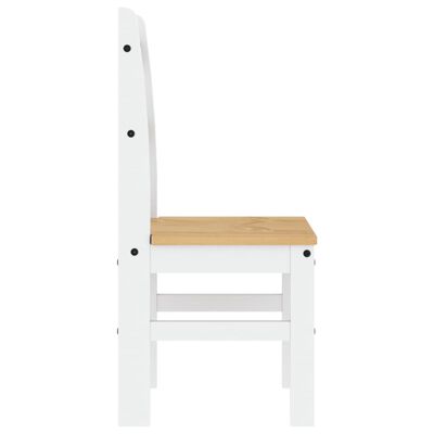 vidaXL Jedilni stoli 2 kosa beli 40x46x99 cm trdna borovina