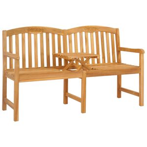 vidaXL Ročno izrezljana klop z rose 150,5 x 60 x 95 cm Trden tikov les