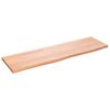 vidaXL Stenska polica svetlo rjava 100x30x2 cm trdna hrastovina