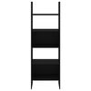 vidaXL Knjižna omara črna 60x35x180 cm iverna plošča
