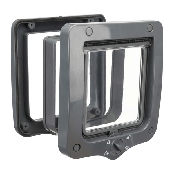 TRIXIE 4-smerna mačja loputa z 2 tuneloma siva