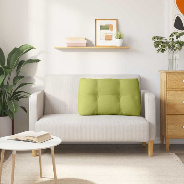 vidaXL Poglavni vzglavnik Svetlo zelena 80 x 24 x 50 cm blago