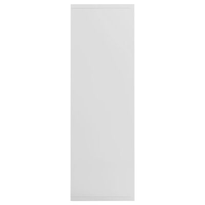 vidaXL Knjižna omara / komoda visok sijaj bela 50x25x80 cm