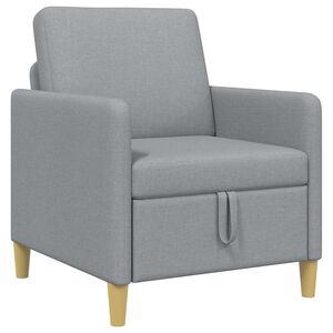 vidaXL Sofa s shrambo Svetlo siva 72 x 78 x 87 cm Poliester