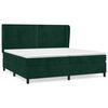 vidaXL Box spring postelja z vzmetnico temno zelena 200x200 cm žamet