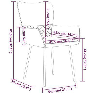 vidaXL Jedilni stoli 2 kosa črno blago in umetno usnje