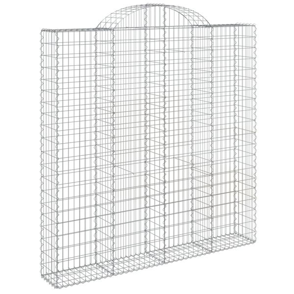 vidaXL Obokane gabion ko&scaron;are 13kosov 200x30x200/220cm pocinkano železo