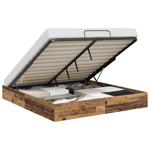 vidaXL Ottomanska postelja Star les 160 x 200 cm Konstruirano leseno