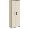 vidaXL Omarica za čevlje krem 60x30x166 cm blago