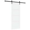 vidaXL Drsna vrata ORKDAL 78 x 202 cm Inženirski les Bela in črna