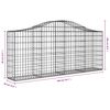 vidaXL Obokane gabion košare 3 kosi 200x30x80/100 cm pocinkano železo