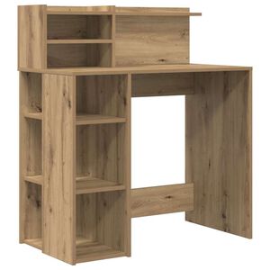 vidaXL Miza Umetni hrast Inženirski les 90 x 48 x 101,5 cm