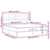 vidaXL Otomanski posteljni okvir z vzmetnicami rjav 200x200 cm blago