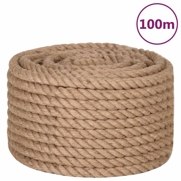 vidaXL Vrv iz 100 % jute 20 mm 100 m