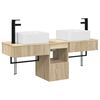 vidaXL Komplet omaric za kopalnico 3 kos Sonoma hrast 53 x 35 x 39 cm