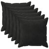 vidaXL Prevleka za blazino 6 pcs HOUTEN Črna 65 x 65 cm Žamet